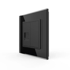 Розетка компьютерная RJ-45 Livolo черное стекло (VL-C791C-12)