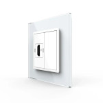 Розетка HDMI LIVOLO белое матовое стекло