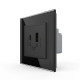 Розетка USB-A и USB-C с Power Delivery 36W Livolo черное стекло (VL-C7FCUA18W.UC18W-2BP)