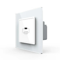 Розетка USB Type-C с Power Delivery 45W Livolo белый (VL-C7-FCUC-2WP)