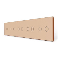 Рамка 5-постовая для одного 1-сенсорного и четырех 2-сенсорных выключателей (1-2-2-2-2) LIVOLO, закалка