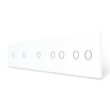 Рамка 5-постовая для трех 1-сенсорных и двух 2-сенсорных выключателей (1-1-1-2-2) LIVOLO, закаленное