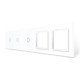 Рамка 5-постовая для трех 1-сенсорных выключателей и двух розеток (1-1-1-0-0) LIVOLO, закаленное стекло,
