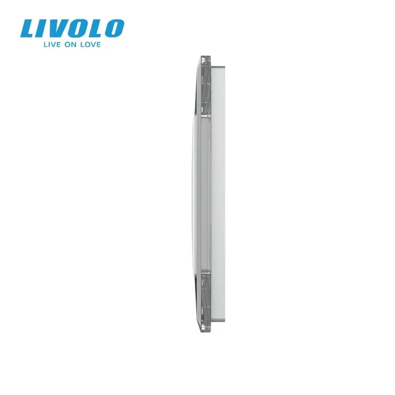 Рамка 5-постова LIVOLO, загартоване скло, сіра 2.5D, 365×80 мм