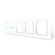 Рамка 5-постова для одного 1-сенсорного та одного 2-сенсорного вимикачів і трьох розеток (1-2-0-0-0)