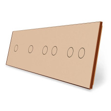 Рамка 4-постовая для двух 1-сенсорных и двух 2-сенсорных выключателей (1-1-2-2) LIVOLO, закаленное стекло