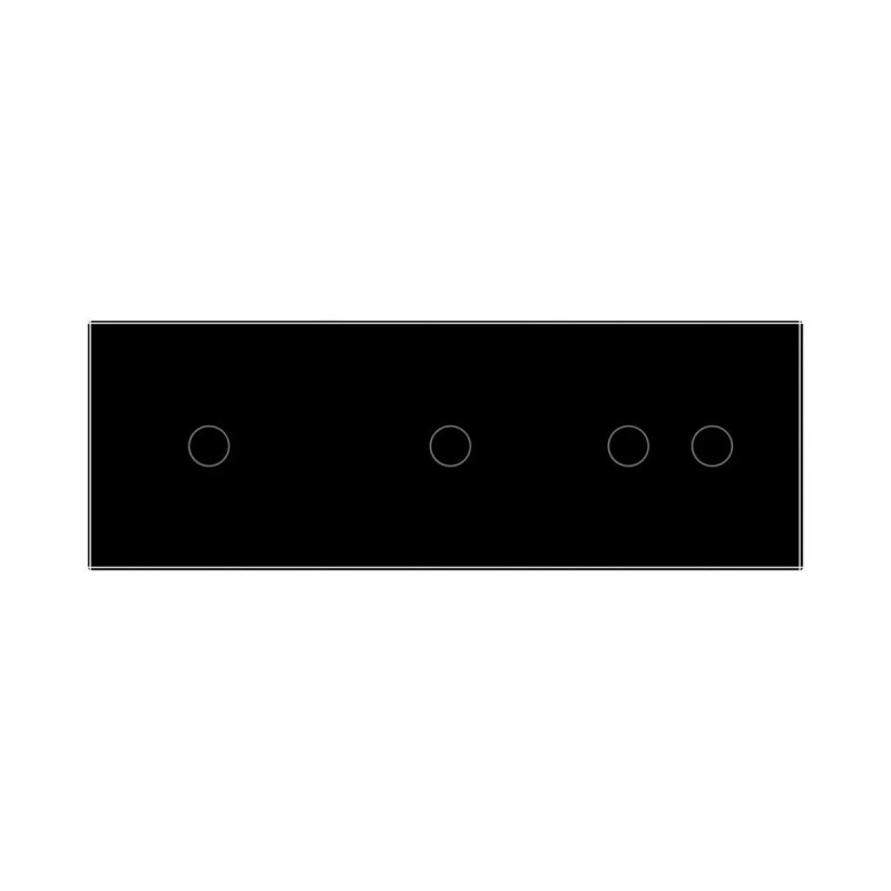 Рамка 3-постова для двох 1-сенсорних та одного 2-сенсорного вимикачів (1-1-2) LIVOLO, загартоване ск