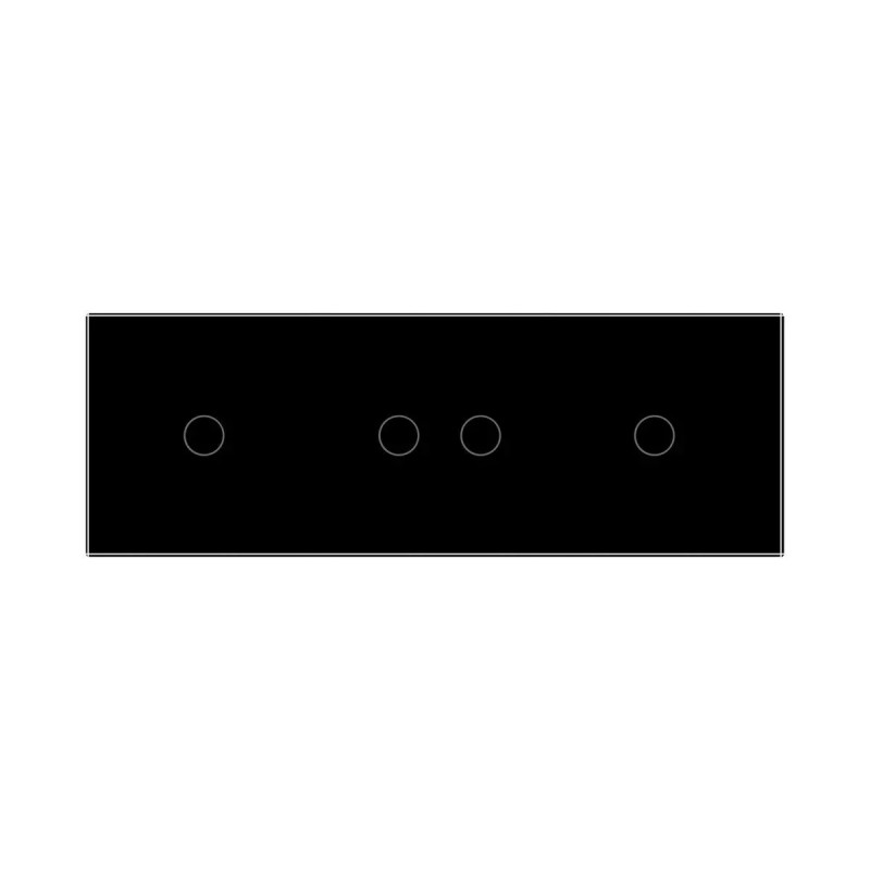 Рамка 3-постова для двох 1-сенсорних та одного 2-сенсорного вимикачів (1-2-1) LIVOLO, загартоване ск