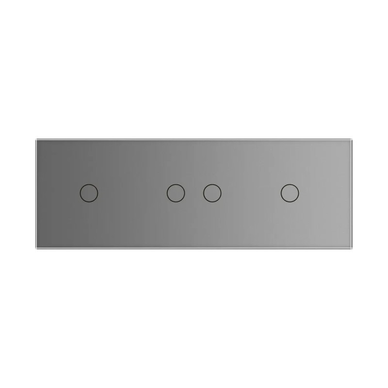 Рамка 3-постовая для двух 1-сенсорных и одного 2-сенсорного выключателей (1-2-1) LIVOLO, закаленное ск