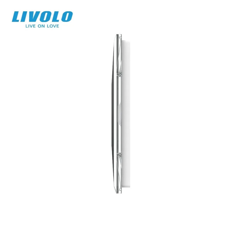 Рамка 3-постова для двох 1-сенсорних та одного 2-сенсорного вимикачів (1-1-2) LIVOLO, загартоване ск