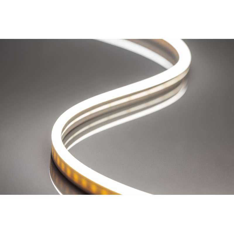 Лента светодиодная NEON flex 12В 2835 нейтральный белый свет водонепроницаемая 30Вт 8мм 5м GTV LD-NF-12V6X12-65-NE