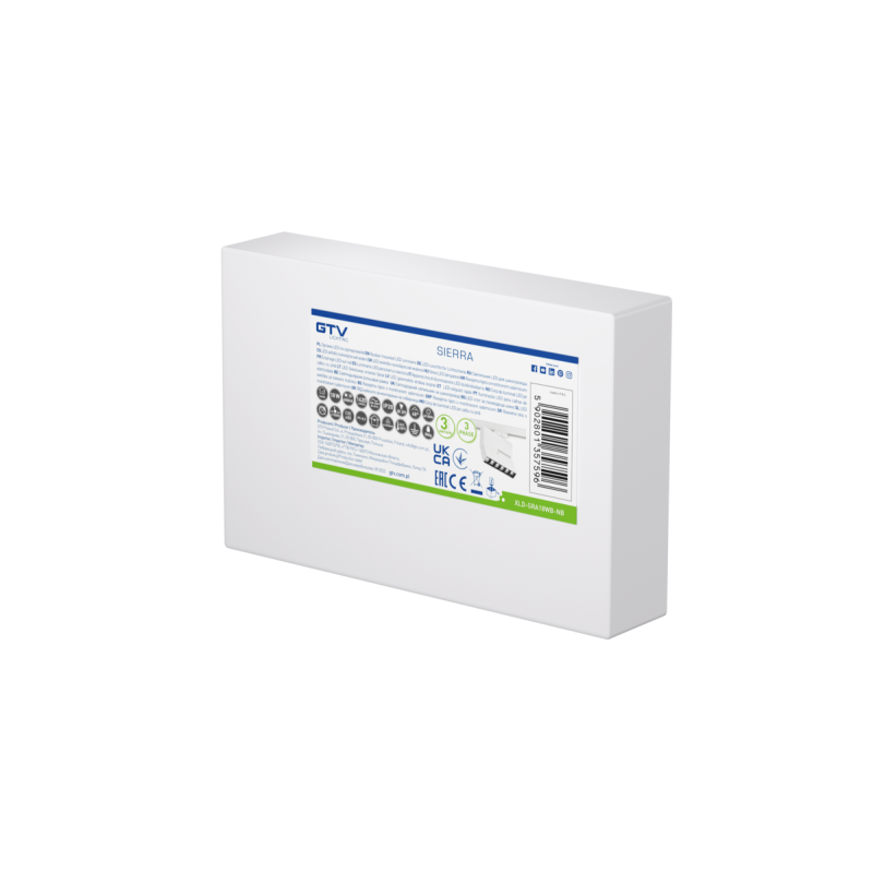 Світильник світлодіодний трековий SIERRA 18 Вт 1620 Лм 4000K AC220-240В 50-60 Гц білий GTV XLD-SRA18WB-NB