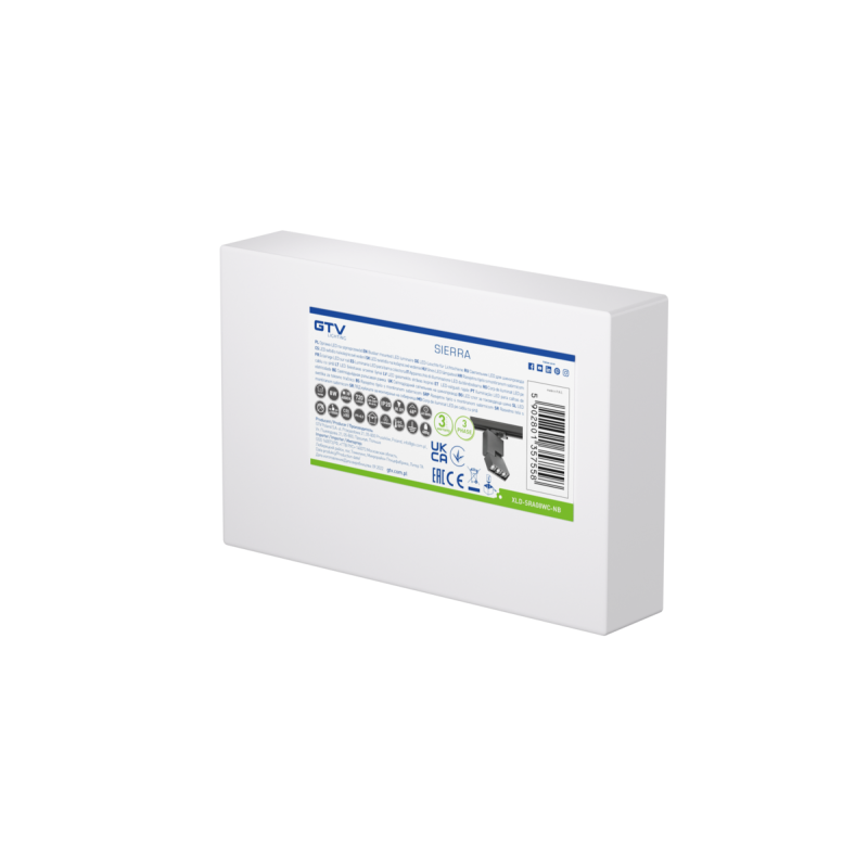 Светильник светодиодный трековый SIERRA 8 Вт 720 Лм 4000K AC220-240В, 50-60 Гц черный GTV XLD-SRA08WC-NB