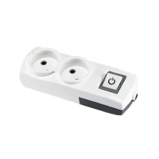 Колодка Violux 2-я без заземления с выключателем ( 910130 )