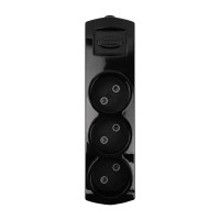 Колодка Violux 3-я без заземления черная ( 910180 )