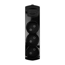 Колодка Violux 3-я без заземления черная ( 910180 )