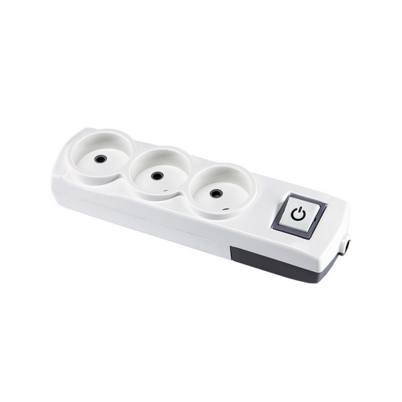 Колодка Violux 3-я без заземления с выключателем ( 910170 )