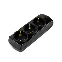 Колодка Violux 3-я с заземлением черная ( 910280 )