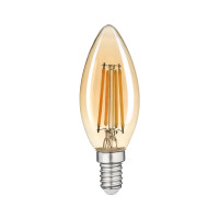 Лампа светодиодная FILAMENT С37 6W E14 2200K (бронза) Violux 833022