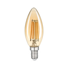 Лампа светодиодная FILAMENT С37 6W E14 2200K (бронза) Violux 833022