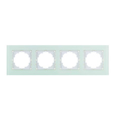 Рамка Nilson Alegra стекло белое 4-я ( 25WH0094 )