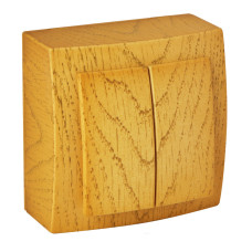 Выключатель Nilson Themis дуб 2кл (26251003)