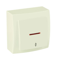 Выключатель Nilson Themis кремовый 1кл проходной с подсветкой ( 26121008 )