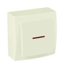 Выключатель Nilson Themis кремовый 1кл с подсветкой ( 26121002 )