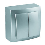 Выключатель Nilson Themis серебро 2кл ( 26131003 )