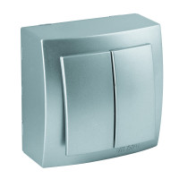 Выключатель Nilson Themis серебро 2кл ( 26131003 )