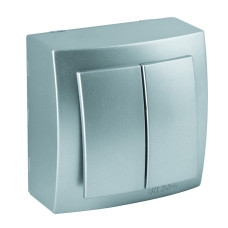 Выключатель Nilson Themis серебро 2кл ( 26131003 )