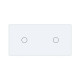Рамка 2-постовая для двух 1-сенсорных выключателей (1-1) LIVOLO, закаленное стекло, матовая белая, 1