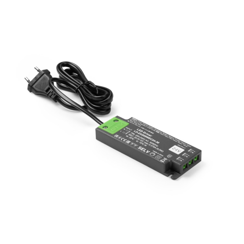 Блок живлення EASY CLICK, DC24В, 9 Вт, вхід AC220-240В, IP20 GTV LD-ZAS09WEC24-30