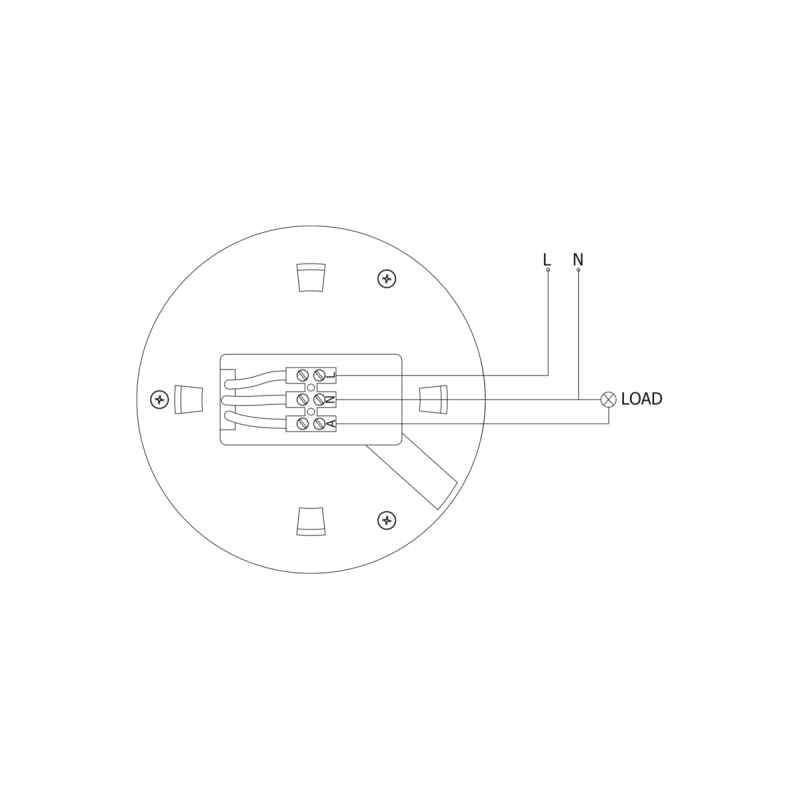 Датчик движения CR-3 макс 1200 Вт угол обнаружения 360° 6 м ± 2,2-4 м IP20 черный GTV CR-CR3000-10