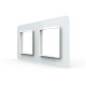 Рамка 2-постова LIVOLO, загартоване скло, біла 2.5D, 151×80 мм