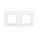 Рамка 2-постовая LIVOLO, закаленное стекло, белая матовая, 151×80 мм (VL-P7E/E-4WS066)