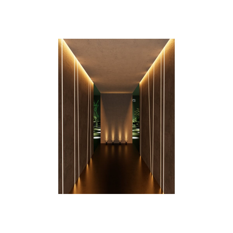 Профиль светодиодный потолочный GLAX для плит ГК, 3 м+техническая крышка, не анодированный GTV (без рассеивателя PA-GLAXGKW3M-00C