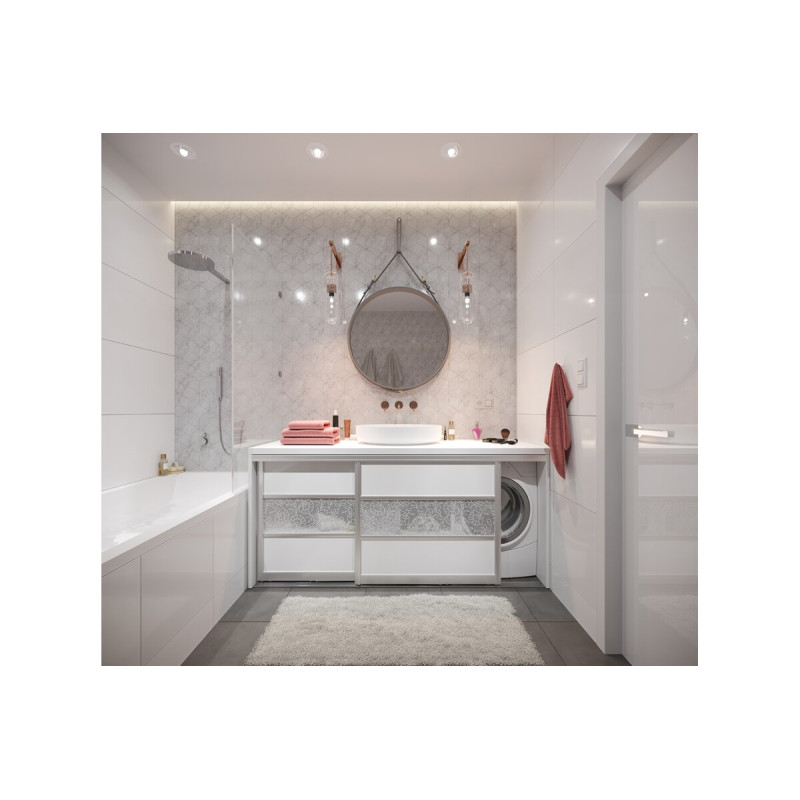 Профиль светодиодный потолочный GLAX для плит ГК, 3 м+техническая крышка, не анодированный GTV (без рассеивателя PA-GLAXGKW3M-00C