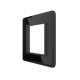 Рамка 1-постовая LIVOLO, закаленное стекло, черная 2.5D, 80×80 мм