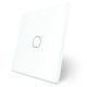 Рамка 1-постовая для 1-сенсорного выключателя LIVOLO, закаленное стекло, матовая белая, 80×80 мм (VL-P701-2