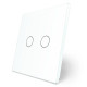 Рамка 1-постовая для 2-сенсорного выключателя LIVOLO, закаленное стекло, белая, 80×80 мм (VL-P702-2W)