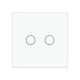 Рамка 1-постовая для 2-сенсорного выключателя LIVOLO, закаленное стекло, матовая белая, 80×80 мм (VL-P702-2