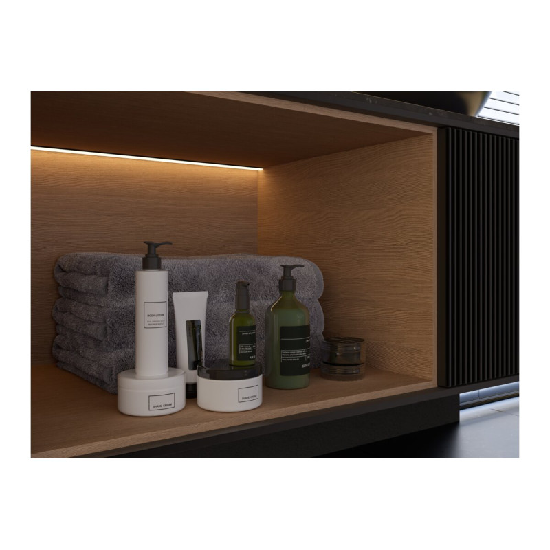 Пластиковый рассеиватель на алюминиевый профиль GLAX мини 2 м черный PA-OSCLGLAXM-00