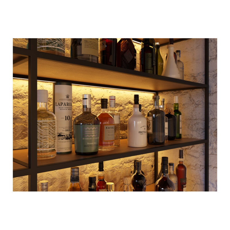 Пластиковый рассеиватель на алюминиевый профиль GLAX мини 3,07 м черный PA-OSCLGLAXM3M-00