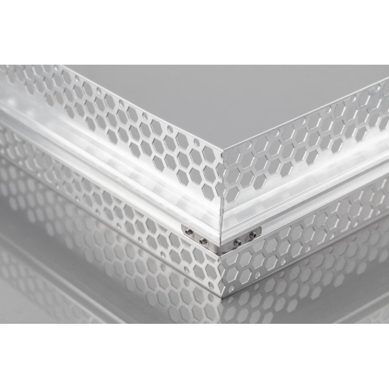 Профиль светодиодный GLAX линейный для плит ГК, 3 м+техническая крышка, не анодированный GTV (без рассеивателя) PA-GLAXGKL3M-00C