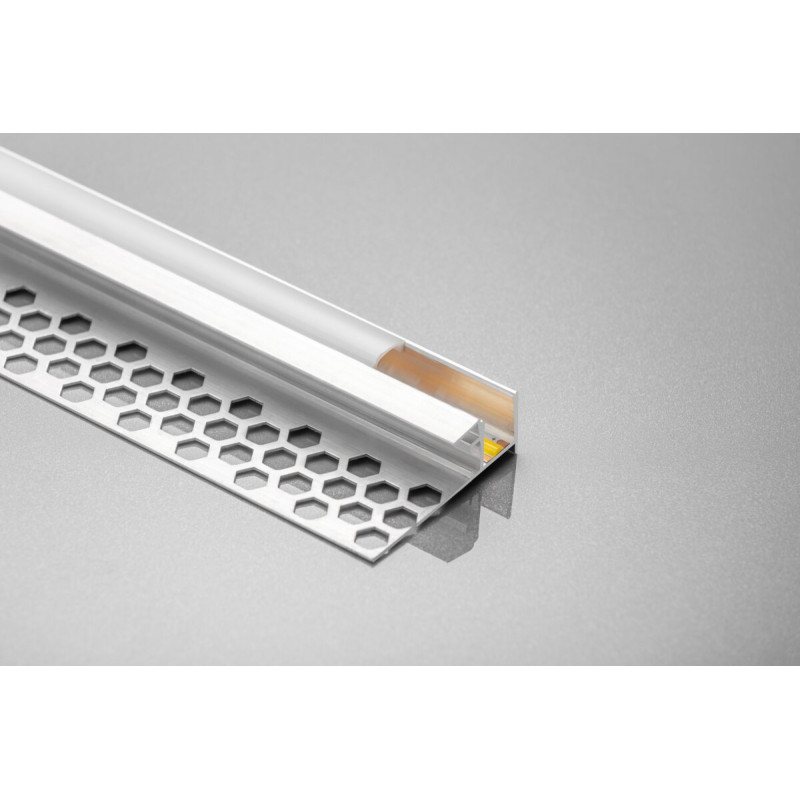 Профиль светодиодный потолочный GLAX для плит ГК, 3 м+техническая крышка, не анодированный GTV (без рассеивателя PA-GLAXGKW3M-00C