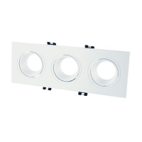 Точечный светильник LEBRON L-DL-S3-Wh, 3*MR16, встроенный поворотный, белый, пластик 12-05-40
