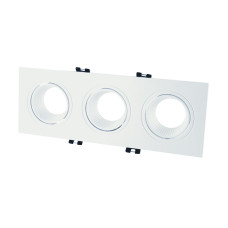 Точечный светильник LEBRON L-DL-S3-Wh, 3*MR16, встроенный поворотный, белый, пластик 12-05-40