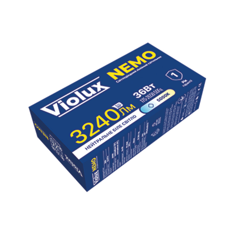 Линейный светодиодный светильник VIOLUX NEMO 36W 5000K 120см 3240Lm IP65 340152