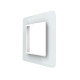 Рамка 1-постова LIVOLO, загартоване скло, біла 2.5D, 80×80 мм